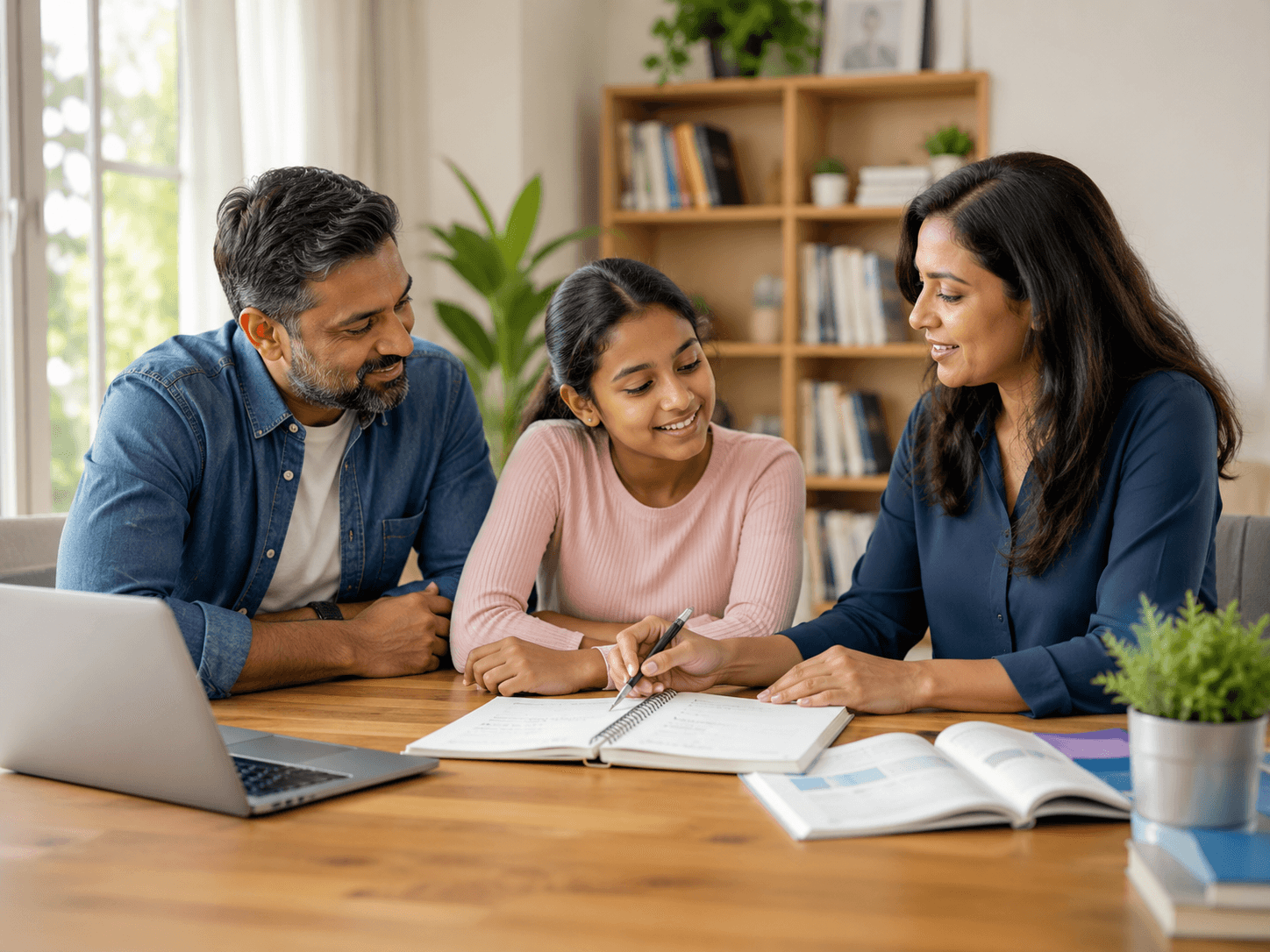 Family following a guided Cambridge pathway